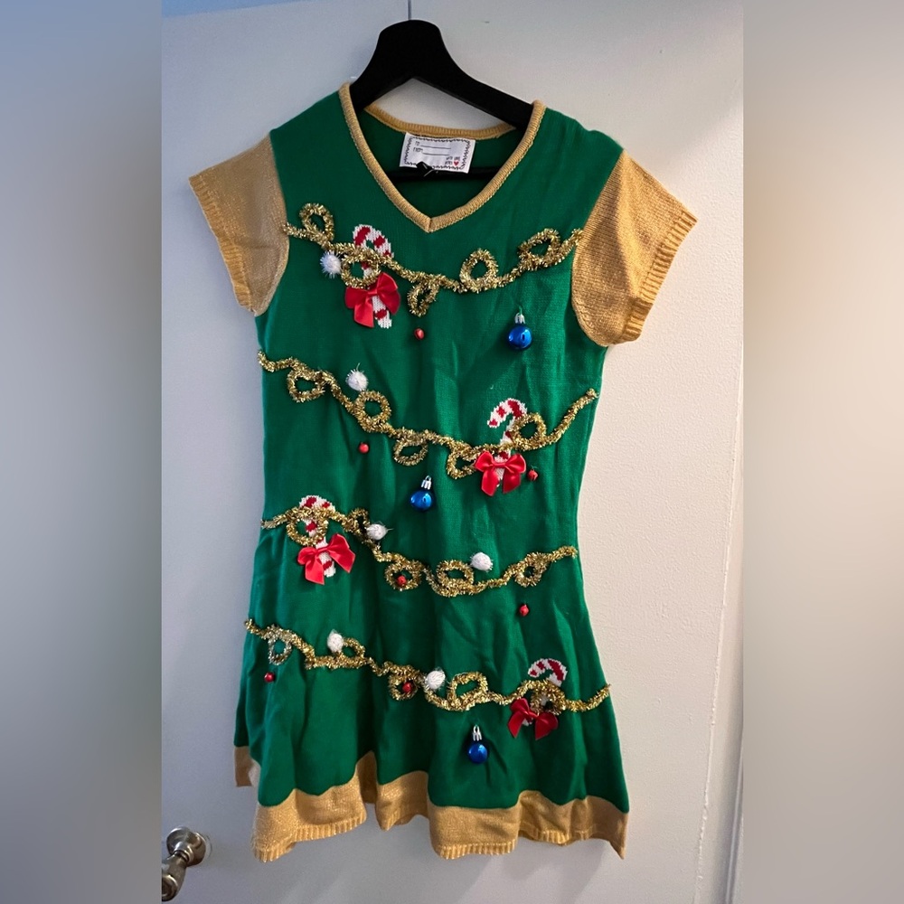 Festive Christmas girls dress, M